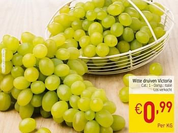 Promoties Witte druiven victoria - Huismerk - Intermarche - Geldig van 10/09/2019 tot 15/09/2019 bij Intermarche