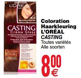 Promotions Coloration haarkleuring l`oréal casting - L'Oreal Paris - Valide de 10/09/2019 à 16/09/2019 chez Cora