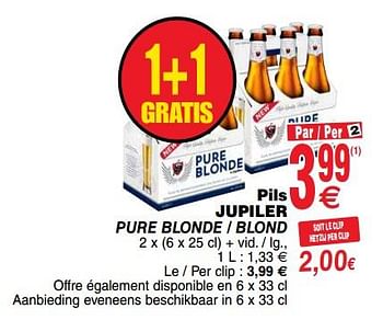 Promoties Pils jupiler pure blonde - blond - Jupiler - Geldig van 10/09/2019 tot 16/09/2019 bij Cora