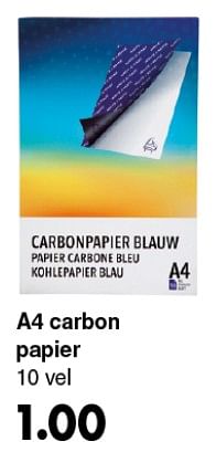 Promotions A4 carbon papier - Produit maison - Wibra - Valide de 09/09/2019 à 22/09/2019 chez Wibra