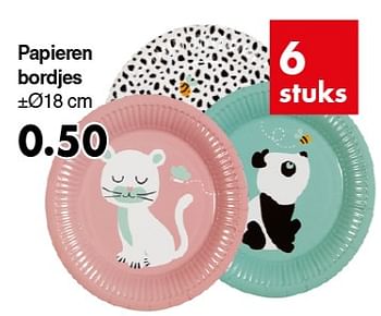 Promoties Papieren bordjes - Huismerk - Wibra - Geldig van 09/09/2019 tot 22/09/2019 bij Wibra