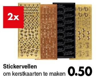 Promotions Stickervellen om kerstkaarten te maken - Produit maison - Wibra - Valide de 09/09/2019 à 22/09/2019 chez Wibra