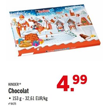 Promotions Chocolat - Kinder - Valide de 16/09/2019 à 21/09/2019 chez Lidl