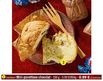 Promoties Mini-panettone chocolat - Favorina - Geldig van 16/09/2019 tot 21/09/2019 bij Lidl