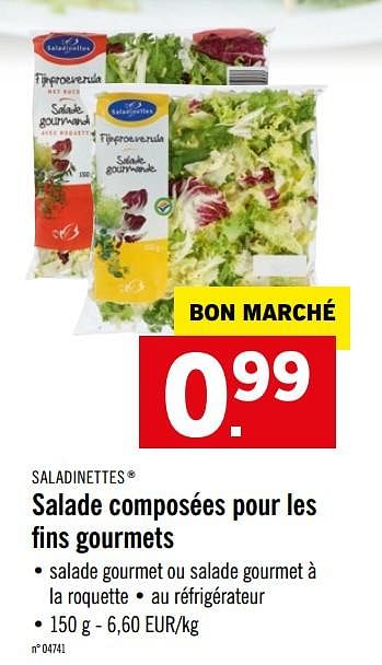 genoeg concept vertraging Saladinettes Salade composées pour les fins gourmets - En promotion chez  Lidl