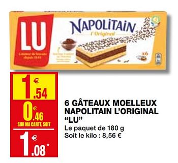 Lu 6 Gateaux Moelleux Napolitain L Original Lu Promotie Bij Coccinelle