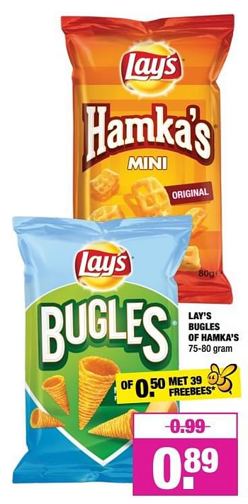 Promoties Lay`s bugles of hamka`s - Lay's - Geldig van 09/09/2019 tot 22/09/2019 bij Big Bazar