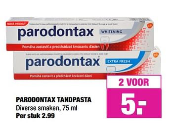 Promoties Parodontax tandpasta - Parodontax - Geldig van 09/09/2019 tot 22/09/2019 bij Big Bazar