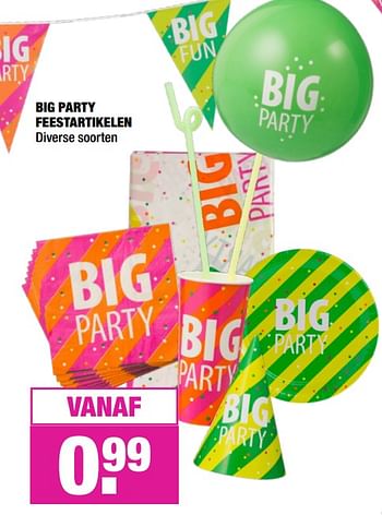 Promoties Big party feestartikelen - Huismerk - Big Bazar - Geldig van 09/09/2019 tot 22/09/2019 bij Big Bazar