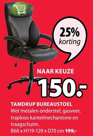 Promoties Tamdrup bureaustoel - Huismerk - Jysk - Geldig van 09/09/2019 tot 22/09/2019 bij Jysk