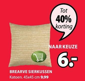 Promoties Brearve sierkussen - Huismerk - Jysk - Geldig van 09/09/2019 tot 22/09/2019 bij Jysk
