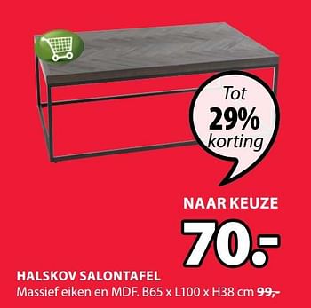 Promotions Halskov salontafel - Produit Maison - Jysk - Valide de 09/09/2019 à 22/09/2019 chez Jysk