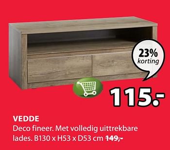 Promoties Tv-meubelen vedde - Huismerk - Jysk - Geldig van 09/09/2019 tot 22/09/2019 bij Jysk