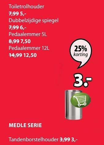 Promoties Medle serie tandenborstelhouder - Huismerk - Jysk - Geldig van 09/09/2019 tot 22/09/2019 bij Jysk