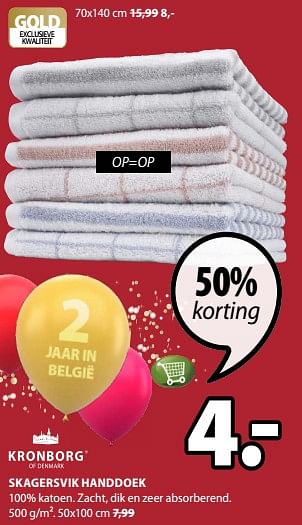 Promoties Skagersvik handdoek - Kronborg - Geldig van 09/09/2019 tot 22/09/2019 bij Jysk
