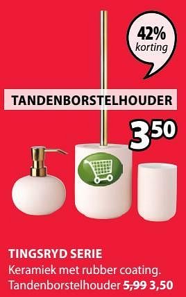 Promoties Tingsryd serie tandenborstelhouder - Huismerk - Jysk - Geldig van 09/09/2019 tot 22/09/2019 bij Jysk