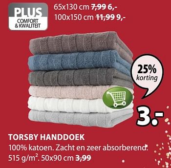 Promoties Torsby handdoek - Huismerk - Jysk - Geldig van 09/09/2019 tot 22/09/2019 bij Jysk