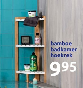 Promoties Bamboe badkamer hoekrek - Huismerk - Action - Geldig van 11/09/2019 tot 17/09/2019 bij Action