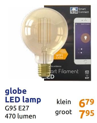 Op de loer liggen in plaats daarvan Aanpassing Huismerk - Action Globe led lamp g95 e27 - Promotie bij Action