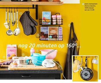 Promoties Jeans ovenwanten diverse dessins, 100% katoen - Huismerk - Action - Geldig van 11/09/2019 tot 17/09/2019 bij Action
