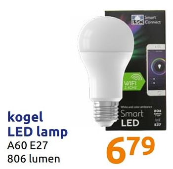 Promoties Kogel led lamp a60 e27 - Huismerk - Action - Geldig van 11/09/2019 tot 17/09/2019 bij Action