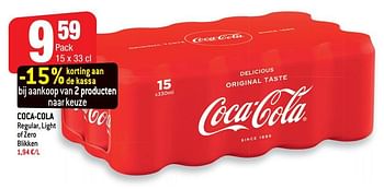 Promoties Coca-cola regular, light of zero - Coca Cola - Geldig van 11/09/2019 tot 17/09/2019 bij Smatch