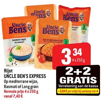 Promoties Rijst uncle ben`s express - Uncle Ben's - Geldig van 11/09/2019 tot 17/09/2019 bij Smatch