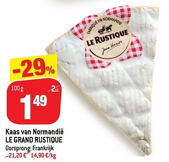 Promoties Kaas van normandië le grand rustique - Le grand Rustique - Geldig van 11/09/2019 tot 17/09/2019 bij Match