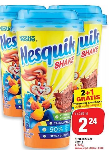 Promoties Nesquik shake nestle - Nestlé - Geldig van 11/09/2019 tot 17/09/2019 bij Match