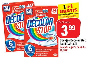 Promoties Doekjes décolor stop eau ecarlate - Eau Ecarlate - Geldig van 11/09/2019 tot 17/09/2019 bij Match