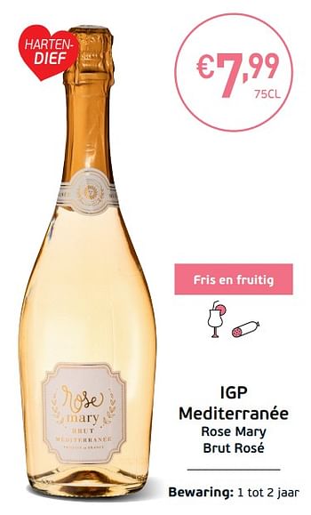 Promoties Igp mediterranée rose mary brut rosé - Rosé wijnen - Geldig van 03/09/2019 tot 22/09/2019 bij Intermarche