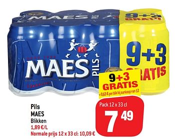 Promoties Pils maes blikken - Maes - Geldig van 11/09/2019 tot 17/09/2019 bij Match