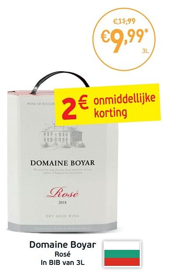 Promoties Domaine boyar rosé - Rosé wijnen - Geldig van 03/09/2019 tot 22/09/2019 bij Intermarche