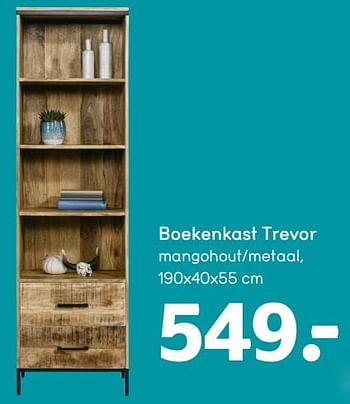 Promoties Boekenkast trevor - Huismerk - Leen Bakker - Geldig van 09/09/2019 tot 22/09/2019 bij Leen Bakker