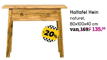 Promotions Haltafel hein - Produit maison - Leen Bakker - Valide de 09/09/2019 à 22/09/2019 chez Leen Bakker
