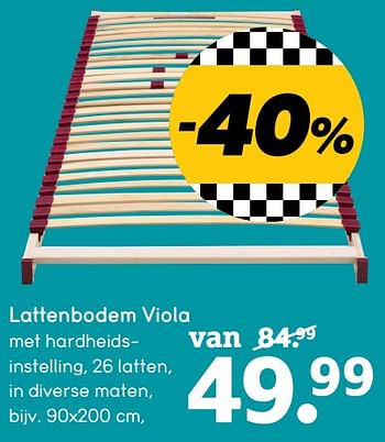 Promotions Lattenbodem viola - Produit maison - Leen Bakker - Valide de 09/09/2019 à 22/09/2019 chez Leen Bakker