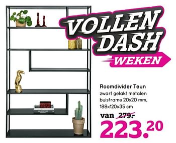 Promotions Roomdivider teun - Produit maison - Leen Bakker - Valide de 09/09/2019 à 22/09/2019 chez Leen Bakker