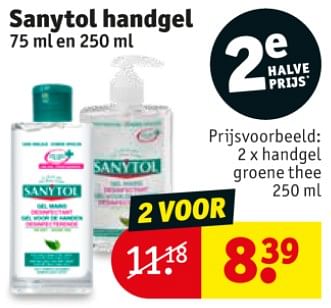 Promoties Sanytol handgel handgel groene thee - Sanytol - Geldig van 10/09/2019 tot 22/09/2019 bij Kruidvat
