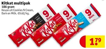 Promotions Kitkat multipak - Nestlé - Valide de 10/09/2019 à 22/09/2019 chez Kruidvat
