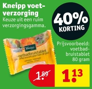 Promotions Kneipp voetverzorging vaethadbruistablet - Kneipp - Valide de 10/09/2019 à 22/09/2019 chez Kruidvat
