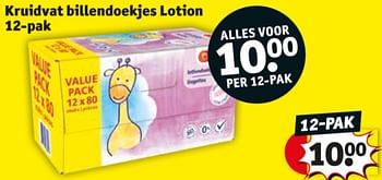 Promotions Kruidvat billendoekjes lotion - Produit maison - Kruidvat - Valide de 10/09/2019 à 22/09/2019 chez Kruidvat