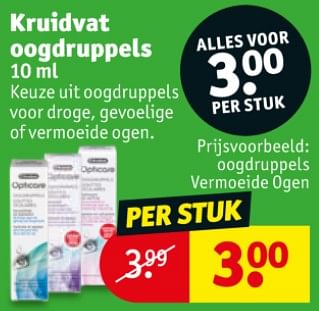 Promoties Kruidvat oogdruppels oogdruppels vermoeide ogen - Huismerk - Kruidvat - Geldig van 10/09/2019 tot 22/09/2019 bij Kruidvat