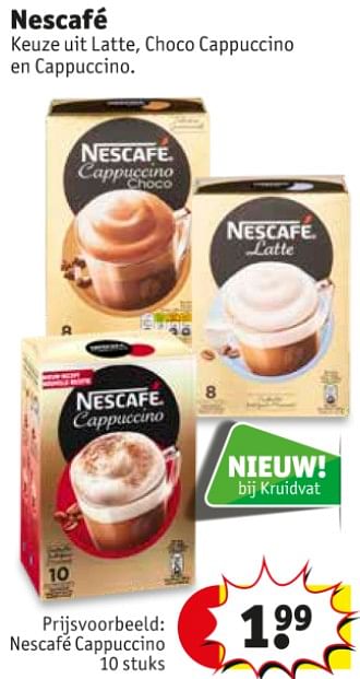 Promoties Nescafé nescafécappuccino - Nescafe - Geldig van 10/09/2019 tot 22/09/2019 bij Kruidvat