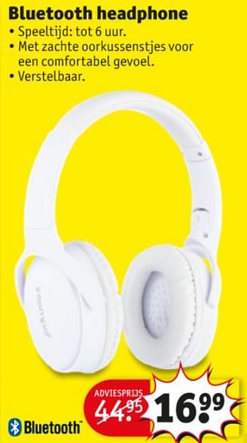 Promoties Bluetooth headphone - Huismerk - Kruidvat - Geldig van 10/09/2019 tot 22/09/2019 bij Kruidvat