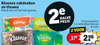 Promoties Kleenex zakdoeken en tissues zakdoekjes balsan - Kleenex - Geldig van 10/09/2019 tot 22/09/2019 bij Kruidvat