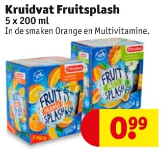Promoties Kruidvat fruitsplash - Huismerk - Kruidvat - Geldig van 10/09/2019 tot 22/09/2019 bij Kruidvat