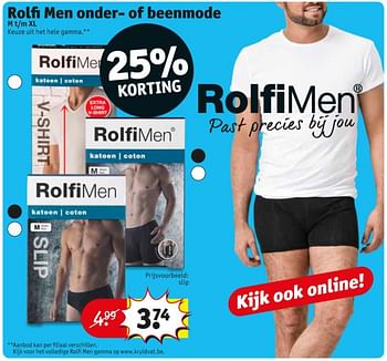 Promotions Rolfi men onder- of beenmode slip - Rolfimen - Valide de 10/09/2019 à 22/09/2019 chez Kruidvat