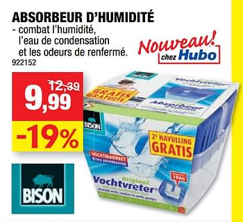 Promoties Absorbeur d`humidité - Bison - Geldig van 11/09/2019 tot 22/09/2019 bij Hubo