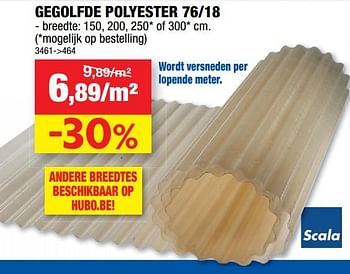 Promotions Gegolfde polyester 76-18 - Scala - Valide de 11/09/2019 à 22/09/2019 chez Hubo