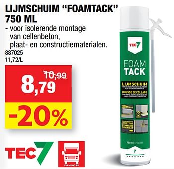 Promoties Lijmschuim foamtack - Tec 7 - Geldig van 11/09/2019 tot 22/09/2019 bij Hubo